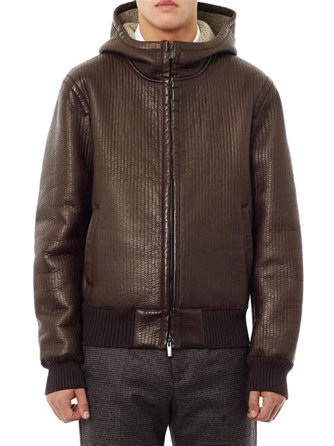 fendi mens overcoat|Fendi leather jacket.